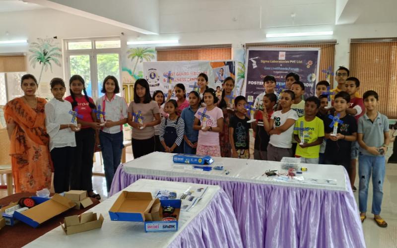 Hands-On Robotics Workshop for Children of Coast Guard Personnel at Bogmalo